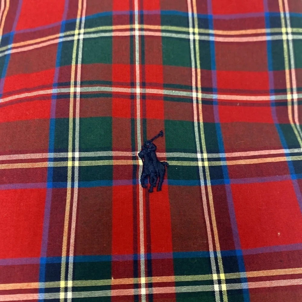 Polo Ralph Lauren Red Plaid Button Down Shirt XL (18-20) Boys Classic Pony Logo